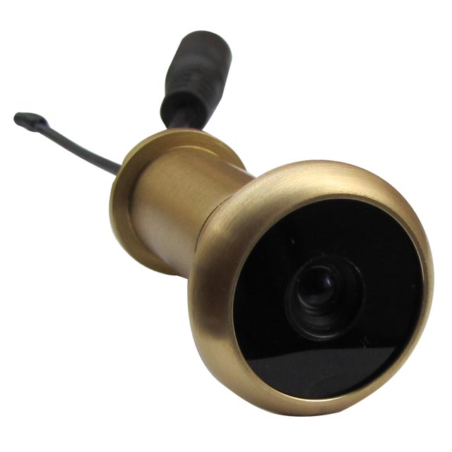 TE50 5.8G Wireless Door Peephole Camera (Pure brass material;13.8mm diameter;90 degree VOA;0.008lux;720X480pix;100m range)