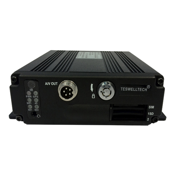 TS-830 4CH AHD 720P SD MDVR, Max 2*128GB with Built-in G-sensor, GPS/Glonass, 4G, RJ45, WiFi